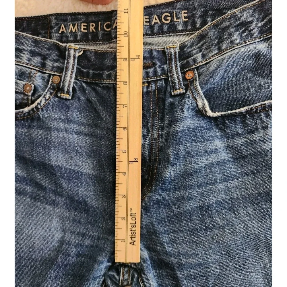 American Eagle Original‎ Straight Men's Jeans 30x34* (31x31) Blue Cotton Denim